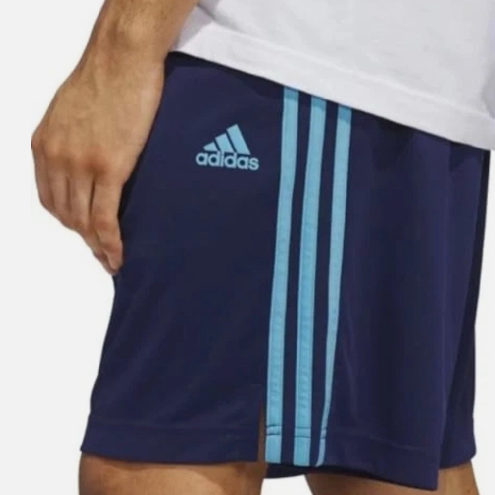 Adidas Dark Blue Joggers with Light Blue Stripes